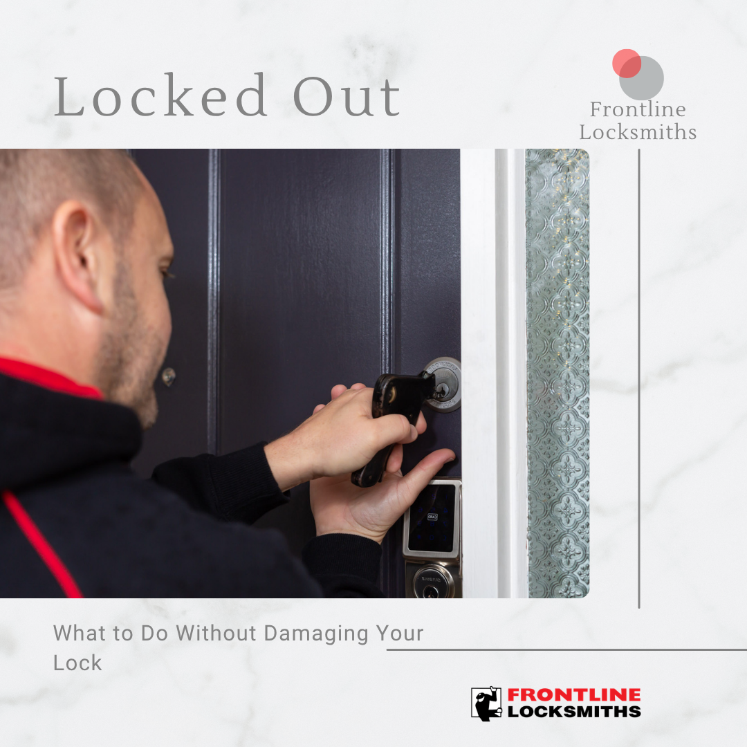 locked out of house Melbourne person outside front door