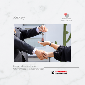 Homeowner receiving new keys after locksmith rekeying locks in Ringwood home
