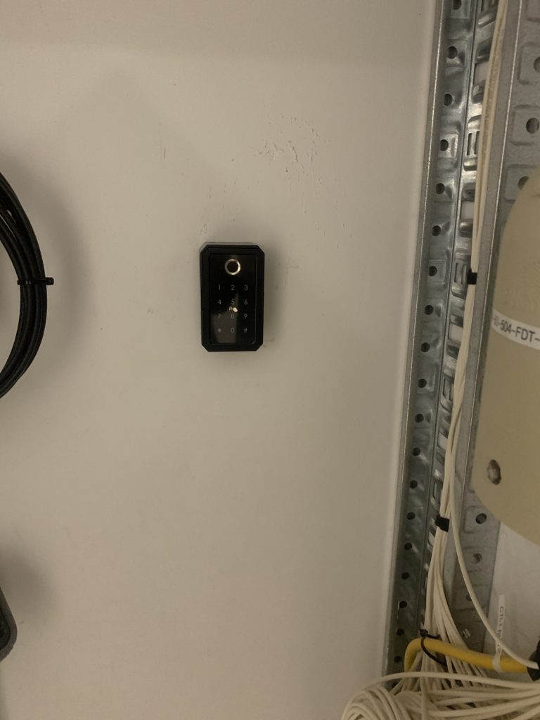 FL-K3F digital key safe installed in garage for secure family access in Ringwood