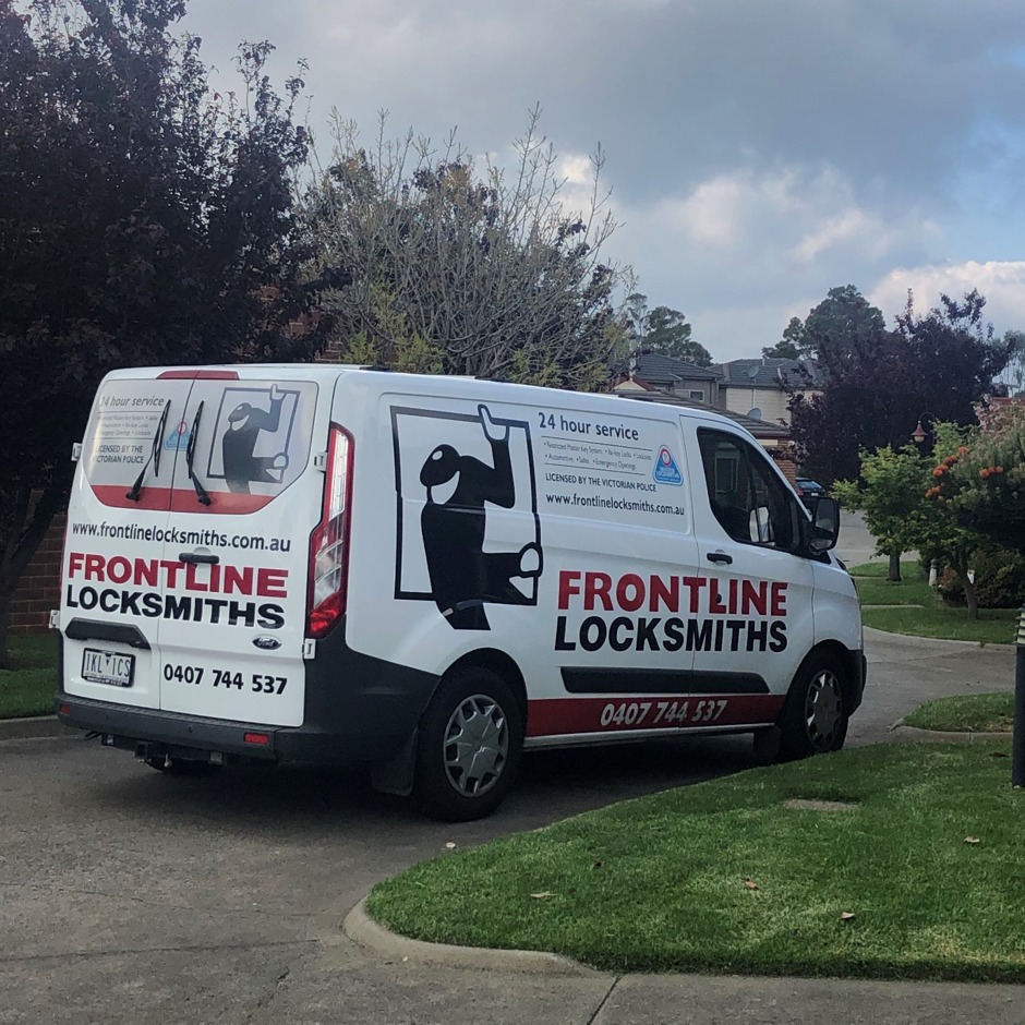 Frontline Locksmiths van attending residential callout in Ringwood
