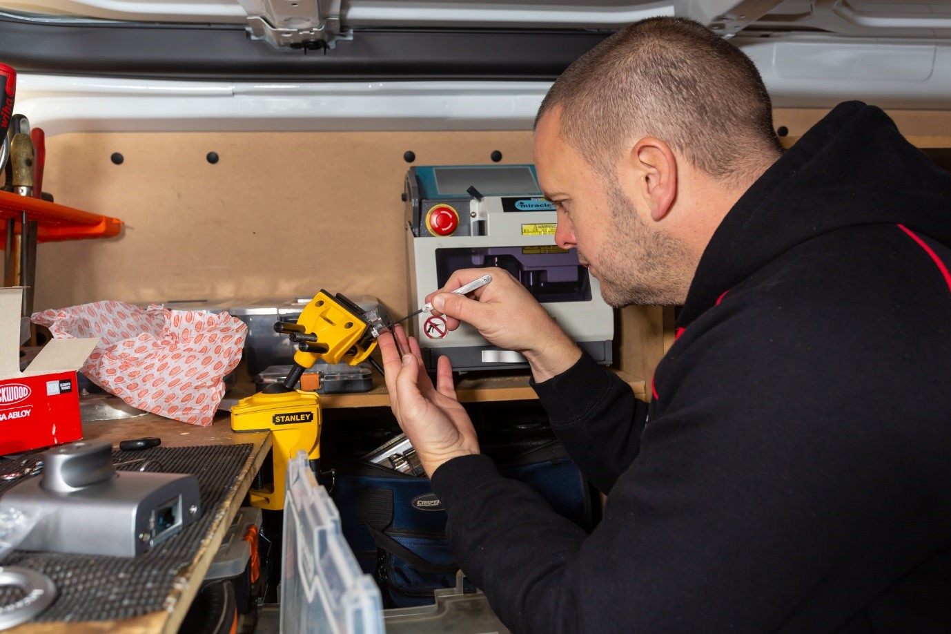 Frontline Locksmiths rekeying residential locks after a property change in Donvale Melbourne eastern suburbs

